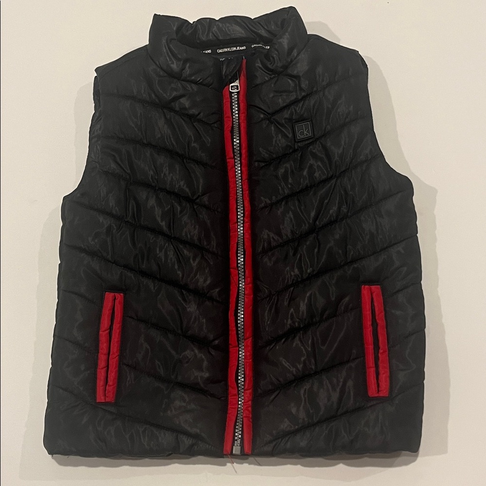 Calvin Klein Kids Black Vest with Red Trim boys 4T